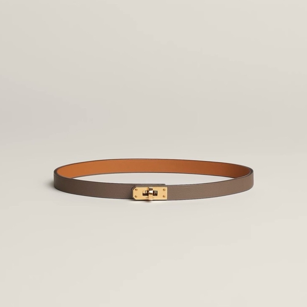 Brand new Hermes Kelly mini choker etoupe gold hardware